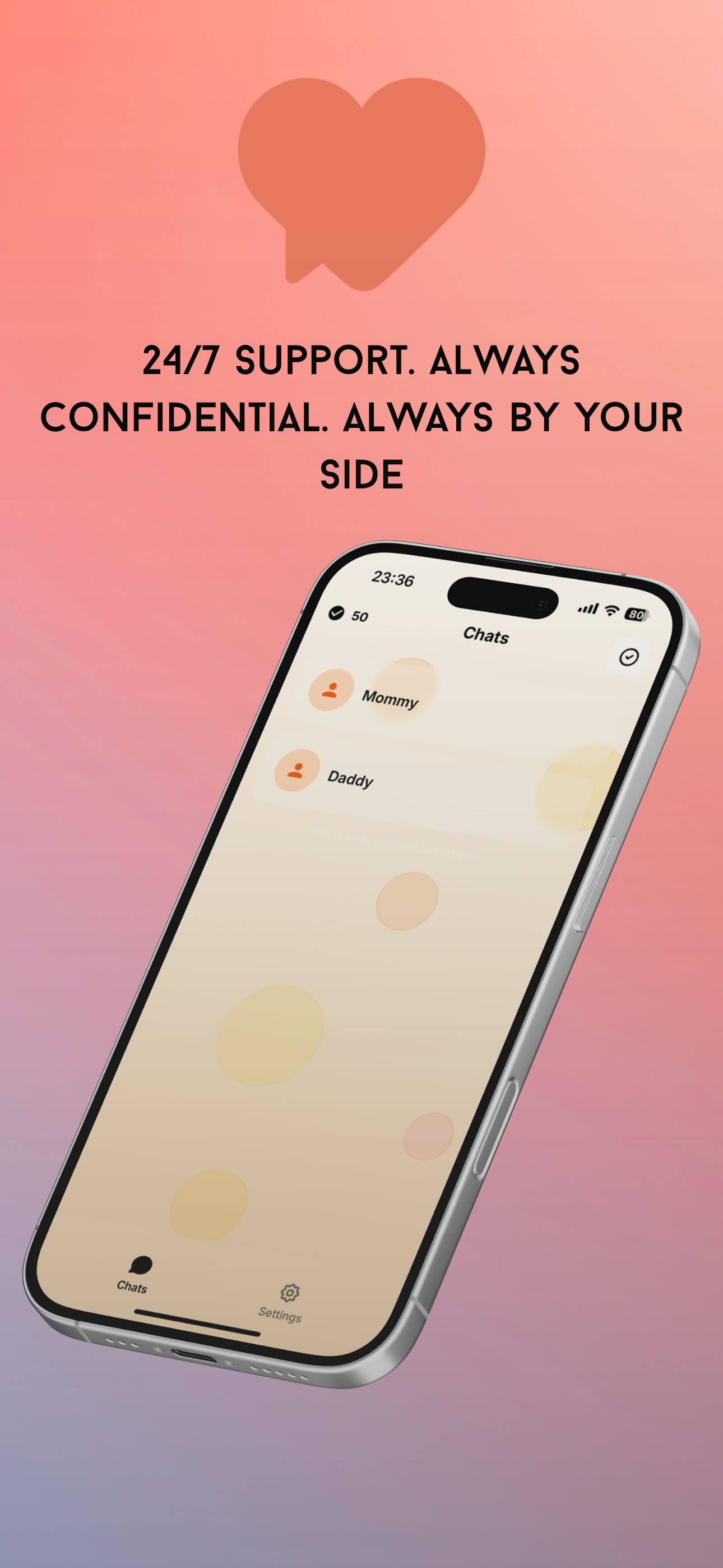 ParentlyAI app emotional support conversation